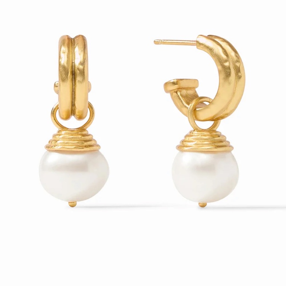 Julie Vos Astor Pearl Hoop & Charm Earring